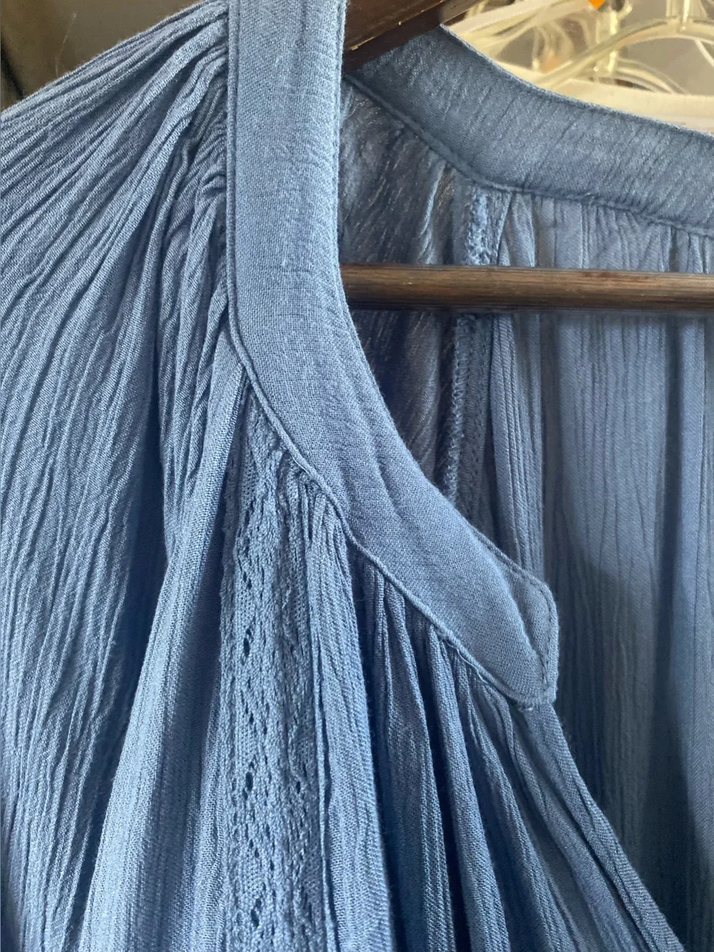 NWT Free People Turquoise V-Neck Tie-Waist Maxi Dress - Picture 14 of 14